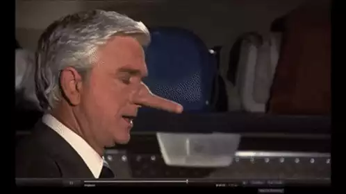 Leslie Nielsen's Funny Long Nose in Airplane!