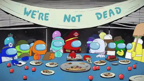 Among Us Last Supper Parody