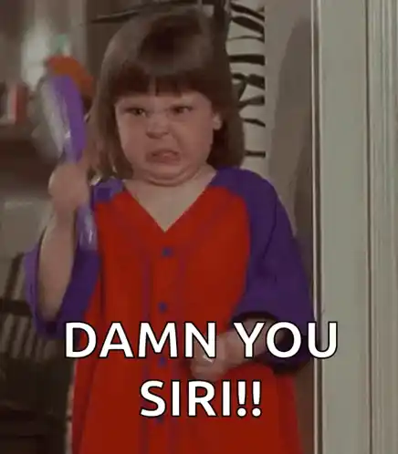 Angry Girl Shakes Brush: DAMN YOU SIRI!!