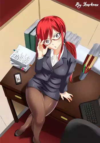 Anime Girl at Desk by Sharknex