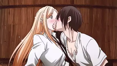Anime Couple Kissing Scene