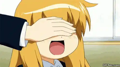 Anime Girl Reacts with a Punch