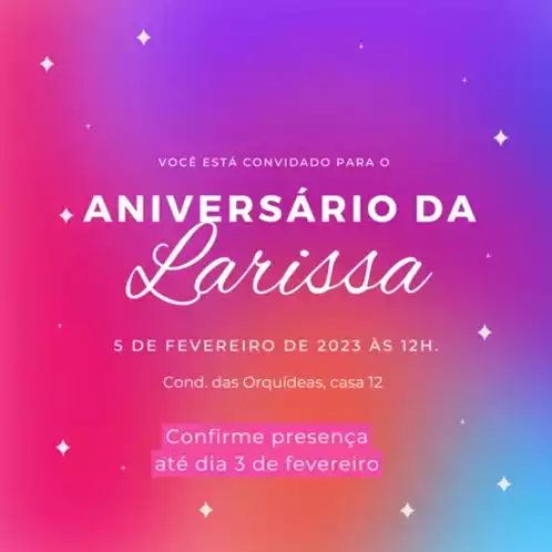 Larissa's Birthday Invitation - February 5, 2023