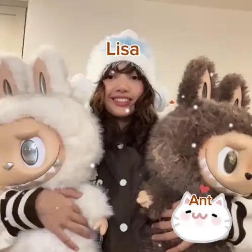 Blackpink's Lisa with Ant and Plush Toys