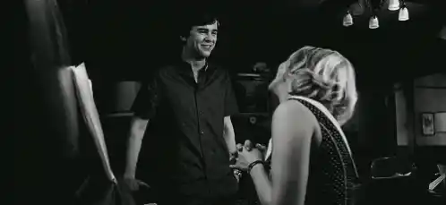 Bates Motel Couple Shares a Laugh