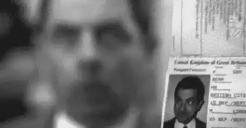 Mr. Bean's Passport & Surprised Face