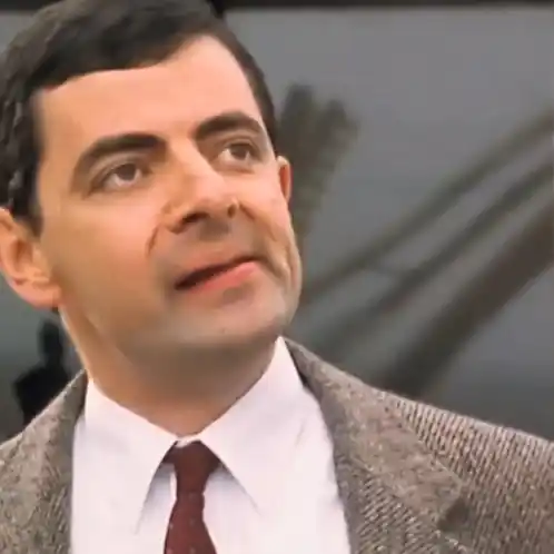 Mr Bean's Exaggerated Look