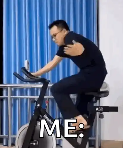 Funny Exercise Bike Struggle