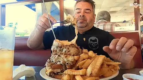 Big Ed's Epic Giant Burger Eating Challenge
