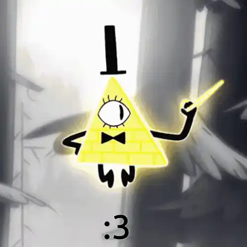 Silly Bill Cipher with a Wand