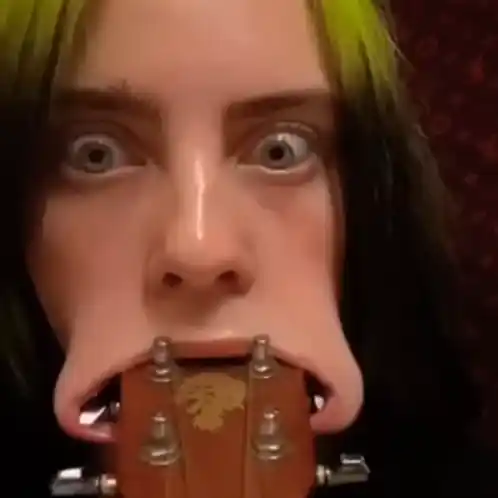 Billie Eilish's Hilarious Guitar Headstock Stunt