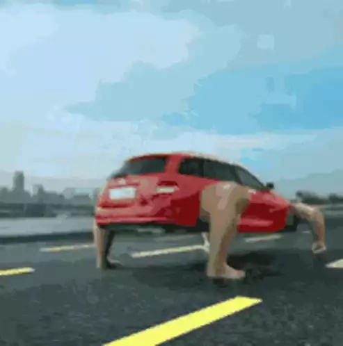 Bolivian Car with Human Legs