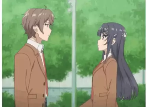 Mai Sakurajima Boops Sakuta Azusagawa's Nose