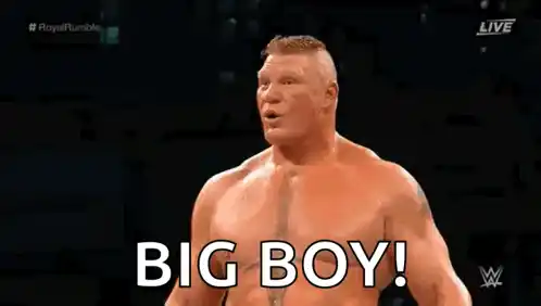 Brock Lesnar Reacts: BIG BOY!