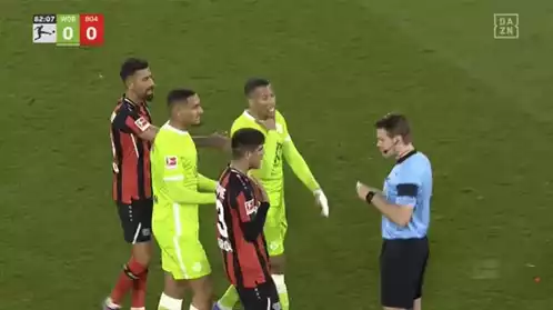 Brych Yellow Card Leverkusen Wolfsburg