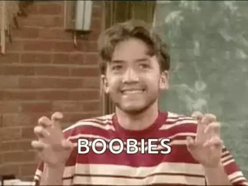 Bud Bundy Says 'Boobies' with Hand Gestures