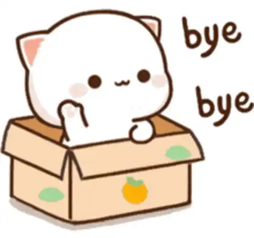 Cute Cat Says Bye Bye from Box