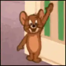 Jerry from Tom and Jerry Waves Goodbye