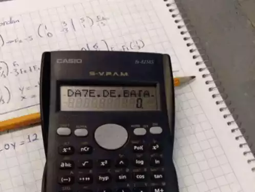 Casio Calculator Error Display