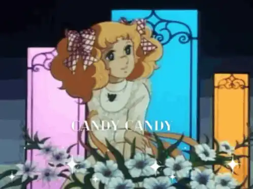 Candy Candy White: Anime Character with Flowers