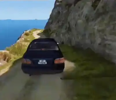 Car Off Cliff Meme: POV Song Comes On