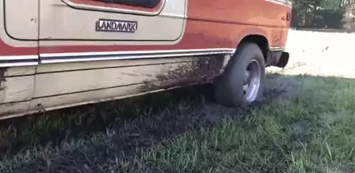 Car Stuck In Mud: Landmark Vehicle