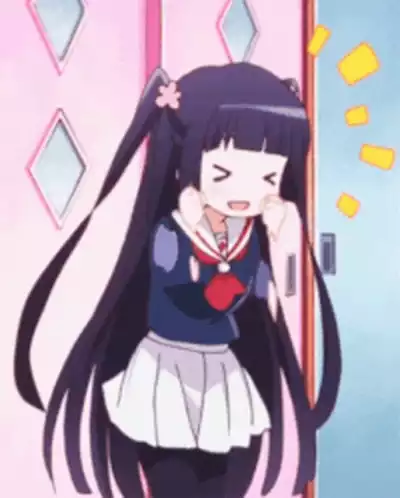 Excited Anime Girl Celebrates