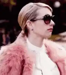 Chanel Oberlin Upset in Pink Fur Coat