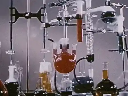 Intricate Chemistry Lab Experiment Setup