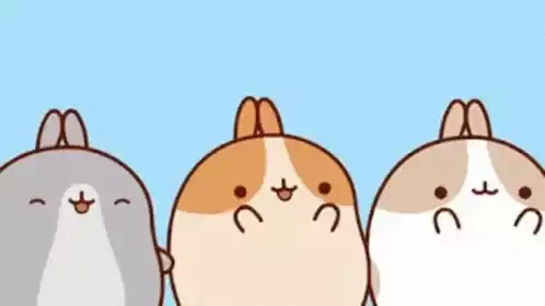 Happy Cartoon Rabbits Clap