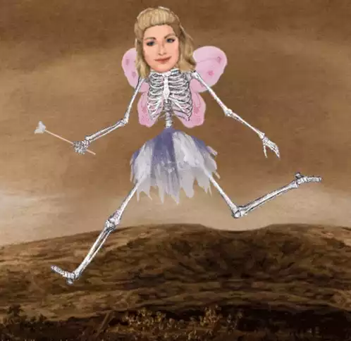 College Craze April: Skeleton Fairy Jumping