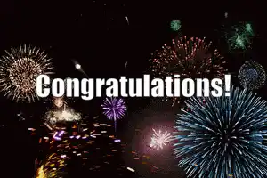 Congratulations Fireworks Display