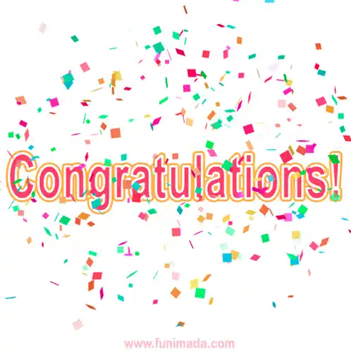 Congratulations with Confetti Animation