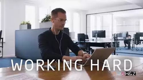 Consultant Working Hard on Laptop