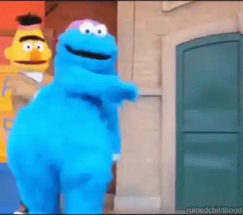Cookie Monster and Bert Dancing