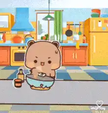 Cute Bear & Panda: Kitchen Cooking Fun
