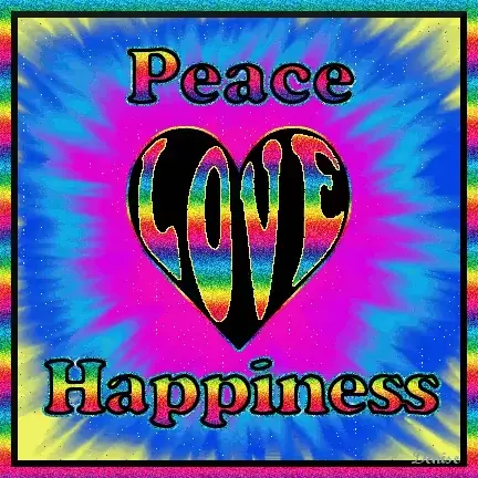 Peace Love Happiness Poster Art