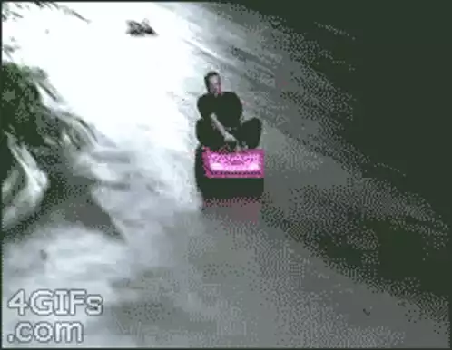 Man Crashes Pink Toy Car Down Hill
