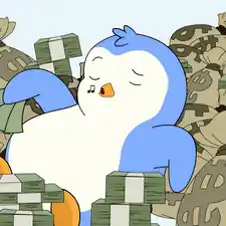 Pudgy Penguin with Crypto Dollars
