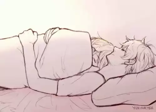 Man and Woman Cuddling Drawing
