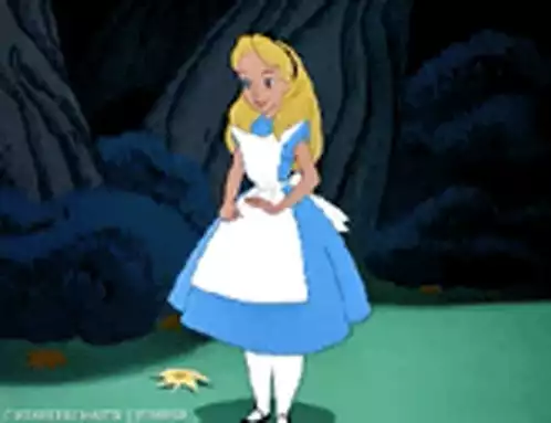 Alice in Wonderland's Graceful Curtsy