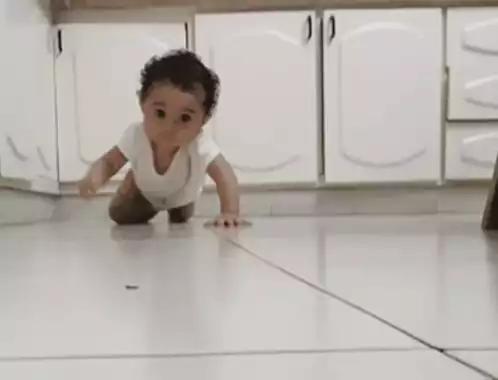 Cute Baby Darya Crawling