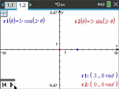 TI-Nspire CX CAS Polar Graph Animation