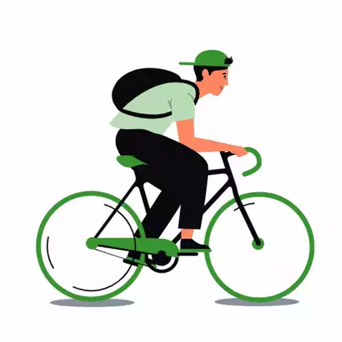 Happy Man Cycling