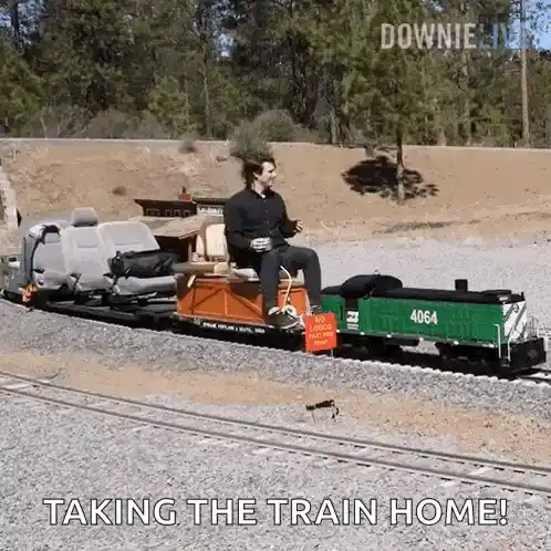 Man Taking the Train Home