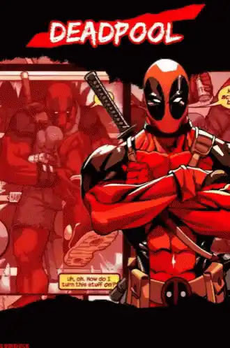 Dynamic Deadpool Comic Art