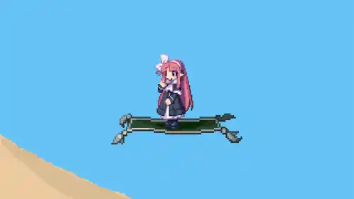 Desert Witch Flying on Magic Carpet
