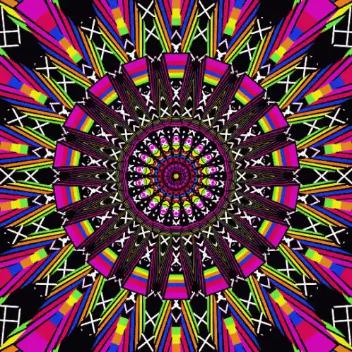 Colorful Trippy Kaleidoscope Design