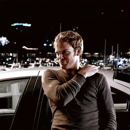 Dexter Morgan Smiling and Giving Thumbs Up