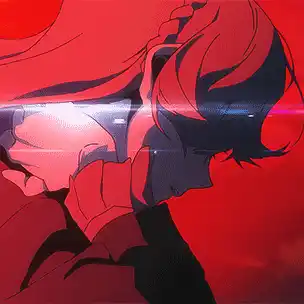Anime Character in Red Light